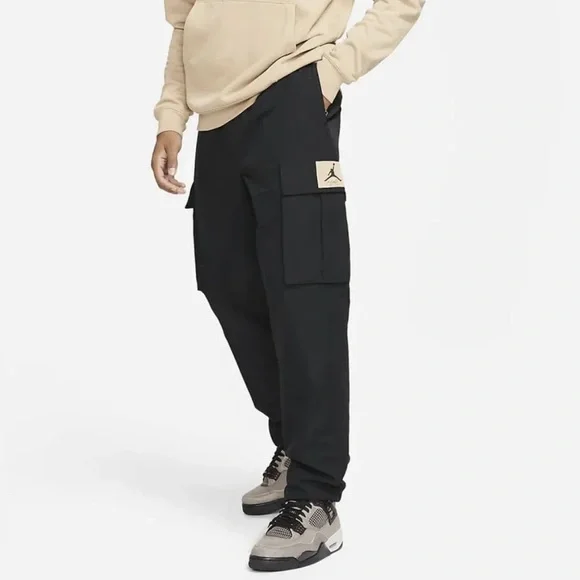 Nike Jordan Flight Heritage Cargo Pants Size Large Black Hemp Men’s - Picture 5 of 6